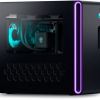 View right-facing Computer with a purple light and hex vents.