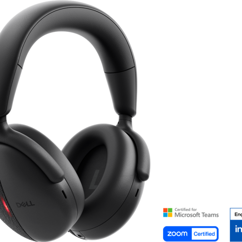 View Side facing Dell Premier Wireless ANC Headset - WL7024, Certified by Microsoft Teams, Zoom Certified and Engineered for Intel Evo.