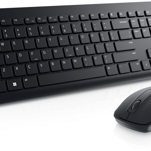 View right-facing Dell Keyboard and Mouse - KM3322W - US English