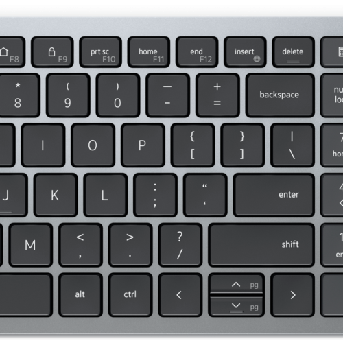 View top-down Dell Pro Plus Compact Keyboard and Mouse - KM7120W.